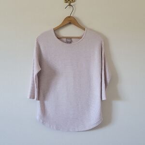 Chico's Taupe Dori Shimmer Sweater Size Medium
